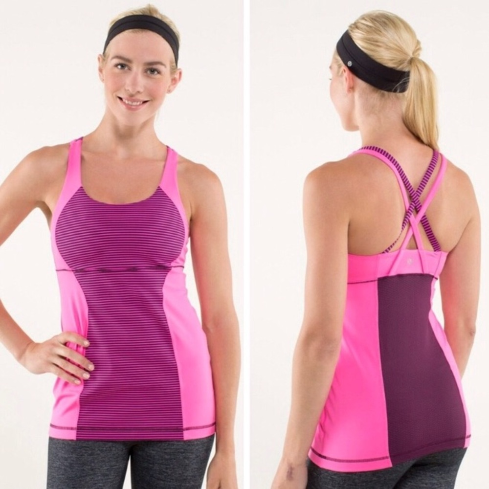 Lululemon Energy Strappy Tank Hyper Pink Raspberry